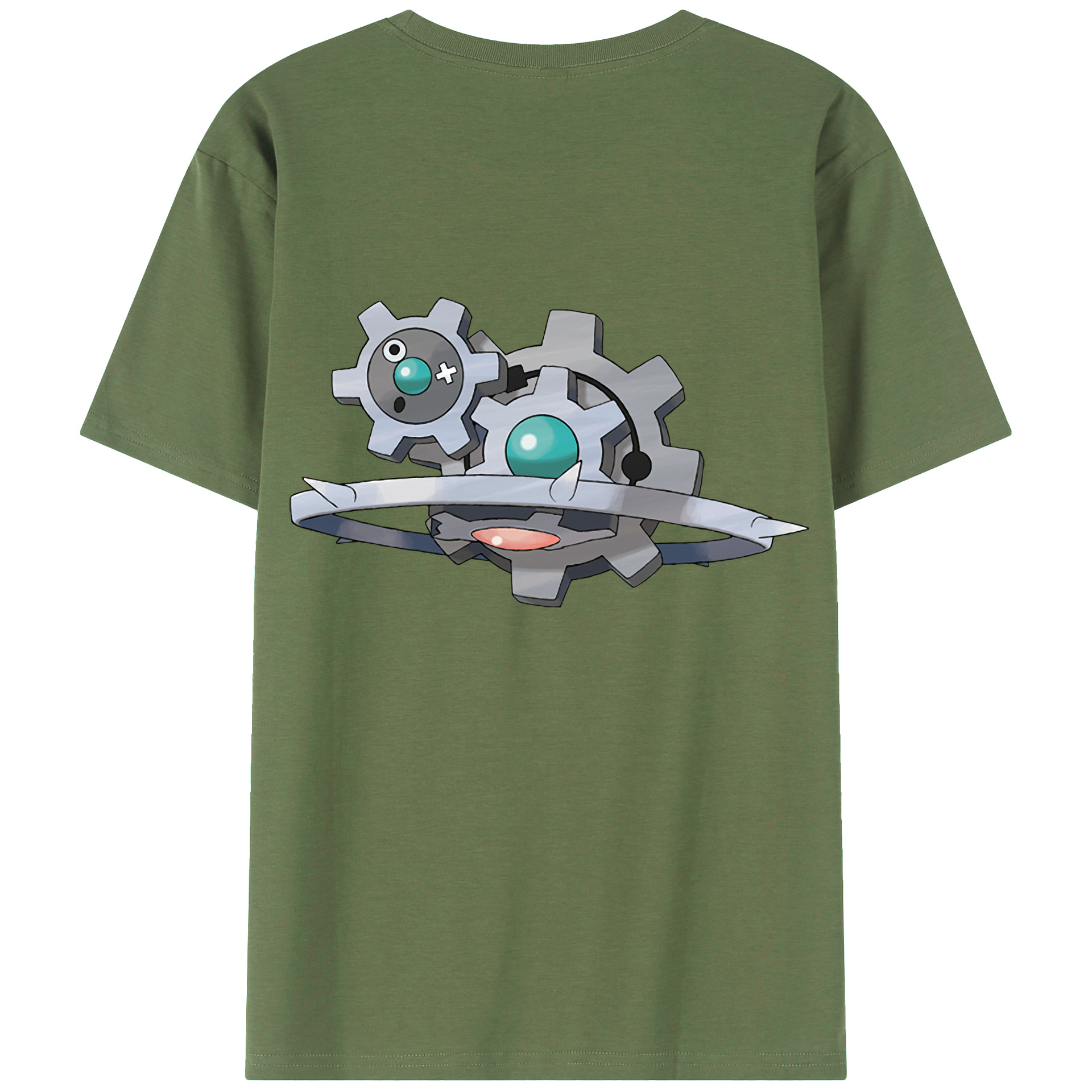 （画像用） ポケットモンスター Pokémon 綿100％ メンズ半袖Tシャツ（バックプリント） 通気性